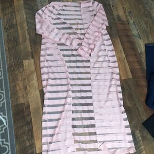 Pink, long swimsuit coverup